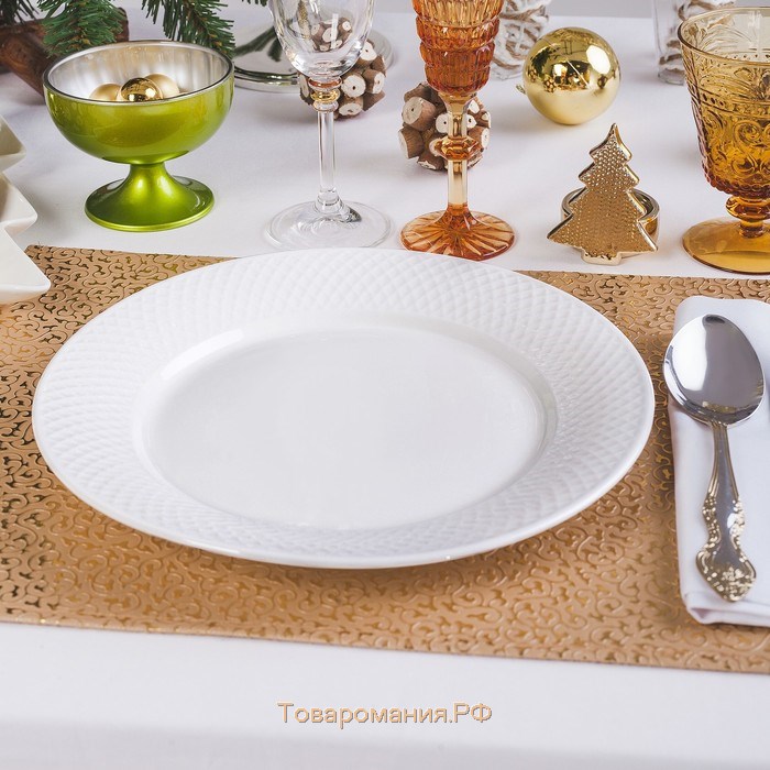 Набор тарелок обеденных фарфоровых Wilmax «Юлия Высоцкая», 6 предметов: d=25,5 см, цвет белый