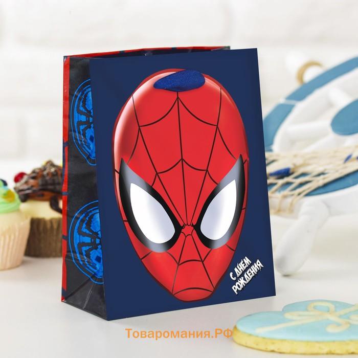 Пакет ламинированный вертикальный, 31 х 40 х 11 см "Ты- супергерой", Человек-паук