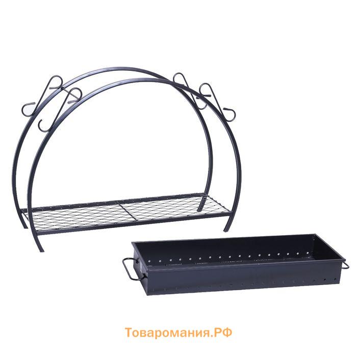 Мангал кованый, 90×32×85 см, 16 кг, толщина металла 2.5 мм