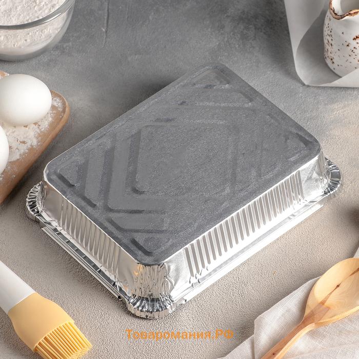 Формы для выпечки и запекания , набор 2 шт., 1.04 л, 22.5×18×4.5 см, фольга, серебристые