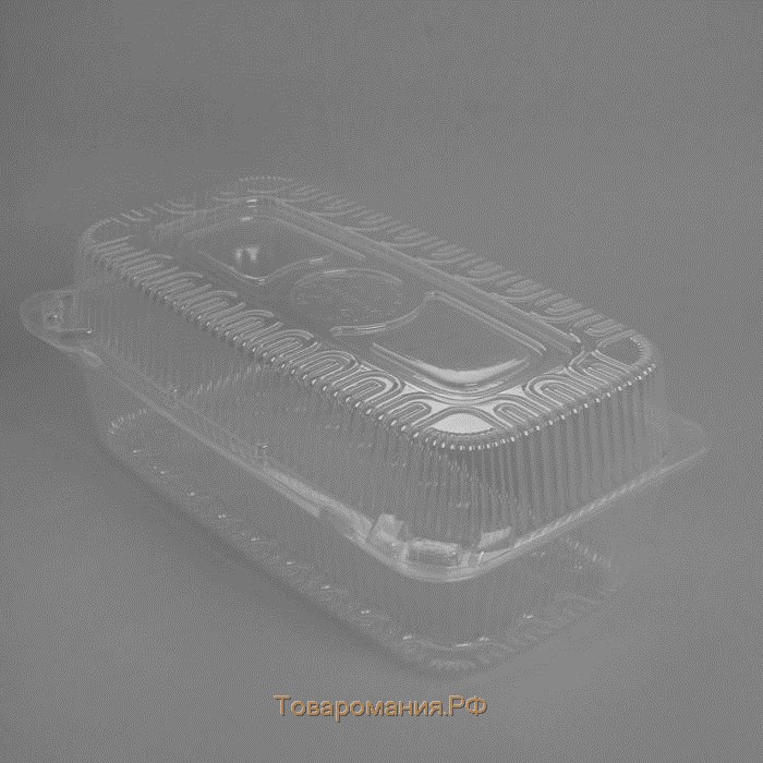 Контейнер одноразовый с неразъёмной крышкой ИП-38А, 400 мл, 23,9×13,9×9,4 см, внутренний 21,3×10,2×8,8 см, цвет прозрачный