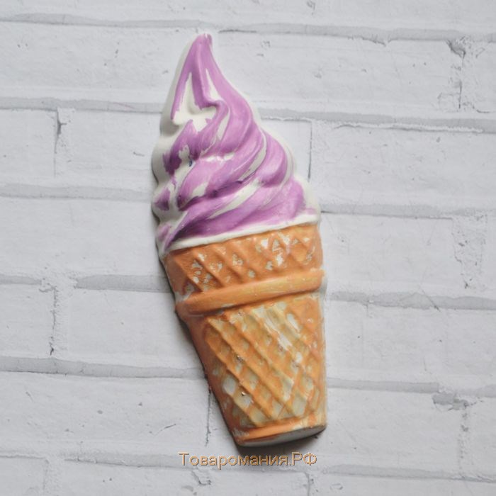 Фигура для раскраски с подвесом "Рожок мороженое" 10х4х2см