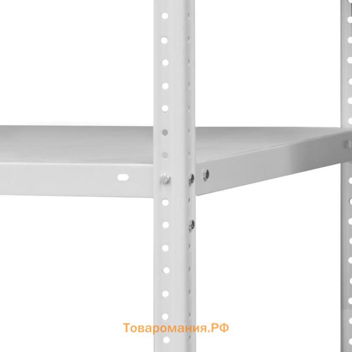 Стеллаж для склада ПАКС металл, напольный, металл, 4 полки, МС-152, 150×75×20 см, серый