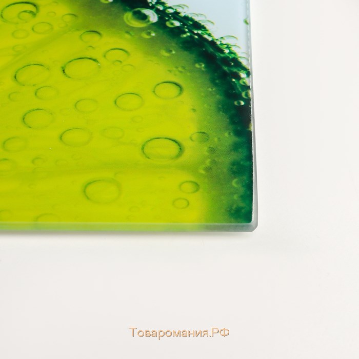 Доска разделочная стеклянная «Сочный лайм», 30×20 см