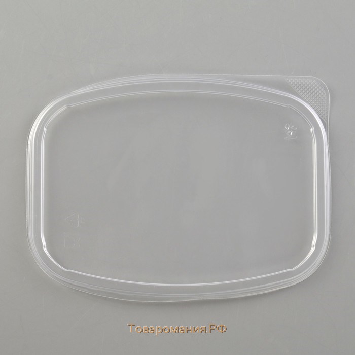 Крышка одноразовая «Юпласт», 13,8×10,2×9 см, для среднего контейнера, цвет прозрачный