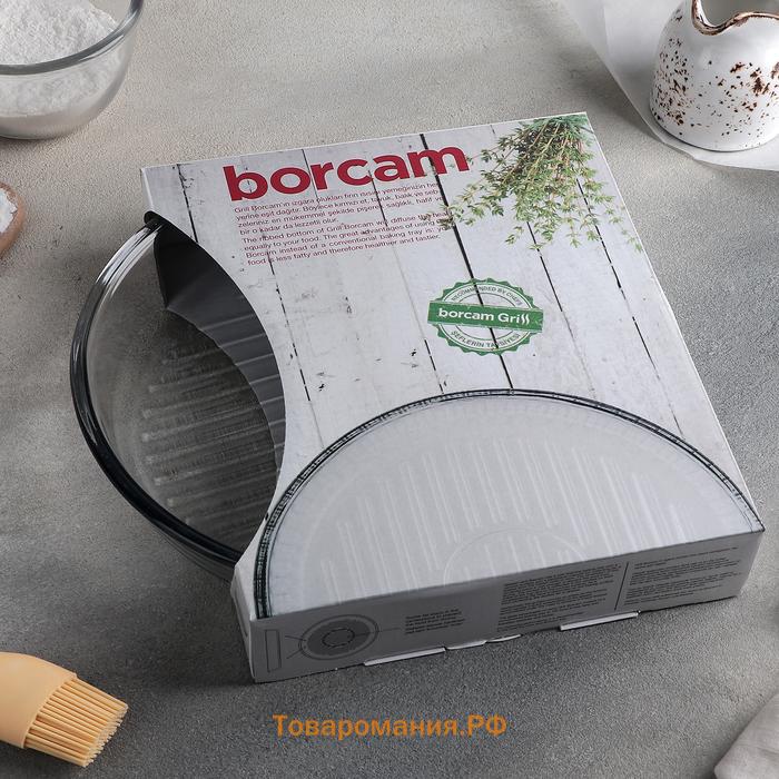 Форма для выпечки и запекания Paşabahçe Grill Borcam, 1,6 л, d=26 см, жаропрочное стекло, прозрачная