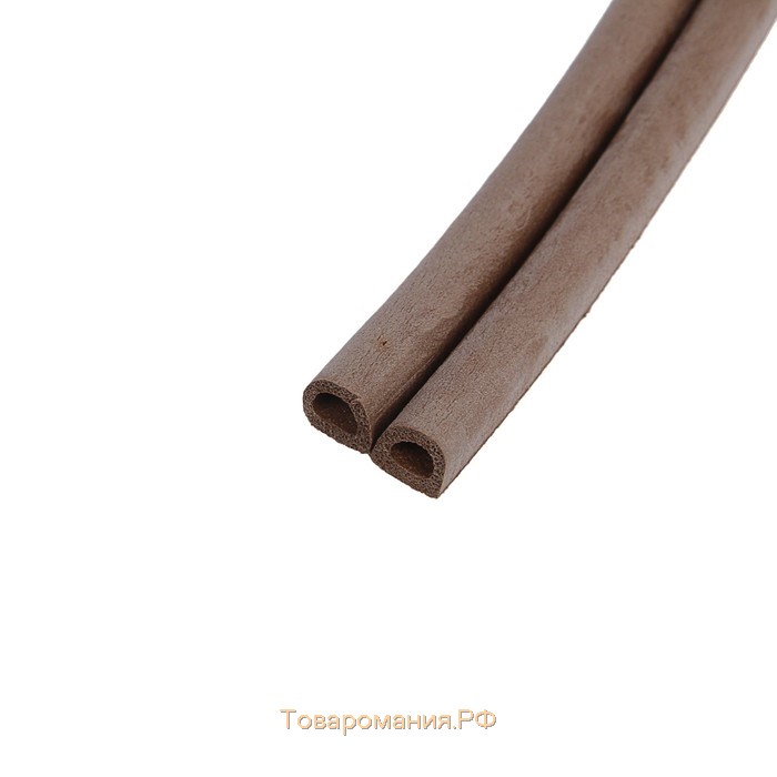 Уплотнитель резиновый ТУНДРА krep, профиль D, размер 9х8 мм, коричневый, в катушке 100 м.