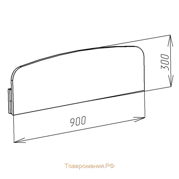 Бортик для кровати съемный Твист-1, 900х50х300, Бодега светлый