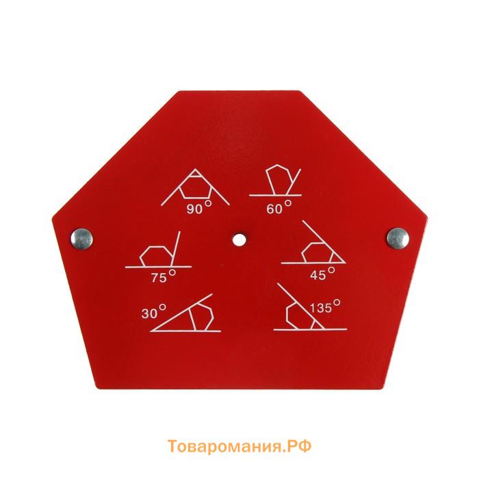 Магнитный угольник для сварки ТУНДРА, 30,45,60,75,90,135°, усилие на отрыв 32 кг