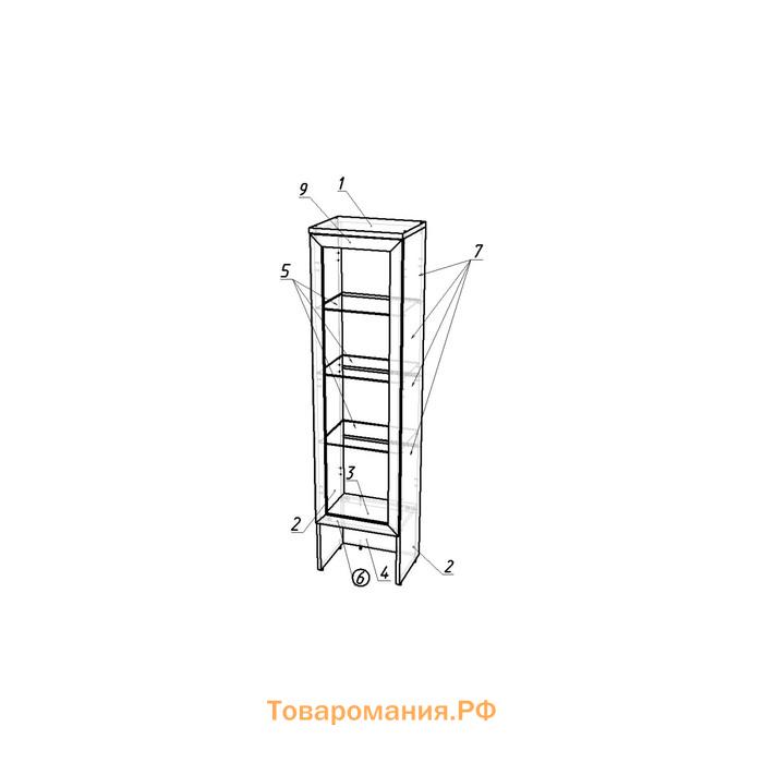 Пенал-надстройка Тиффани, 316х400х1540, Белый