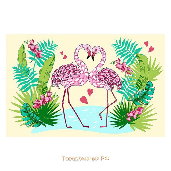 Разделочная доска-подставка «Фламинго», 18×28 см, цвет МИКС