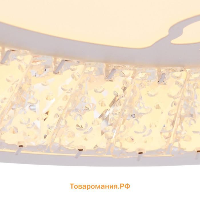 Люстра c ПДУ 661621 LED 90Вт 3 режима 3000-6000К диммер белый 50х50х9 см BayerLux