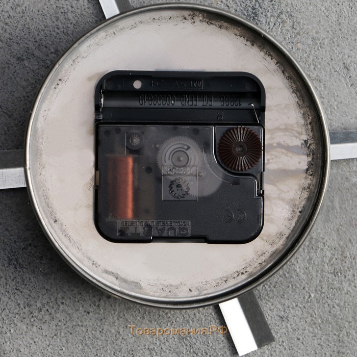 Часы-наклейка, серия: DIY, "Аба, плавный ход, d-70 см, 1 АА, черные