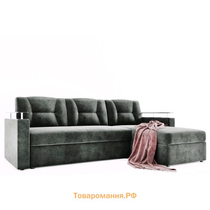 Угловой модульный диван «София 2», механизм дельфин, велюр, цвет селфи 07