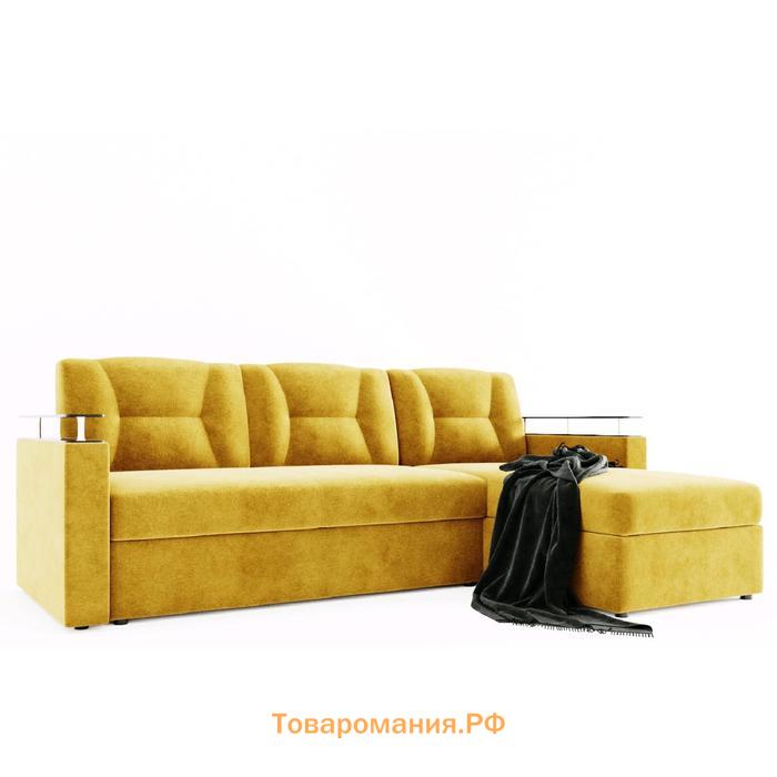 Угловой модульный диван «София 2», механизм дельфин, велюр, цвет селфи 08