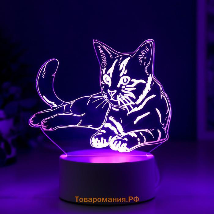 Светильник «Кошечка» LED RGB от сети