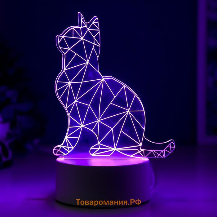 Светильник «Кот сидя» LED RGB от сети