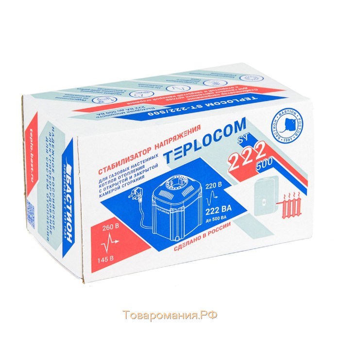 Стабилизатор напряжения для котла Teplocom ST-222/500, 222 ВА, 145-260 В