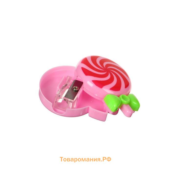 Точилка с контейнером «Леденец», МИКС