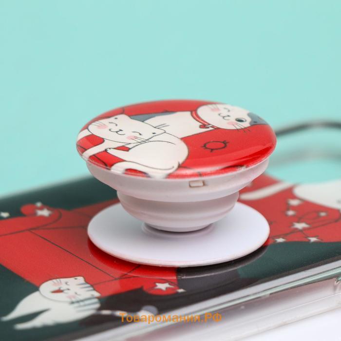Новогодний подарочный набор,чехол для телефона с держателем «Котята», на iPhone 11 PRO