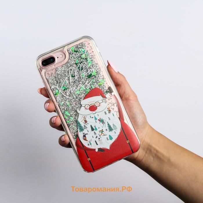 Чехол для телефона новогодний «Дед Мороз», на iPhone 7,8 plus