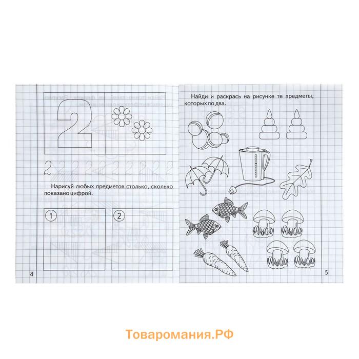 Рабочая тетрадь «Математика для малышей», 2 часть, Гаврина С.