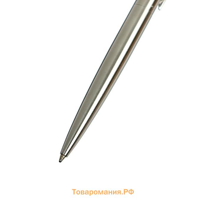 Ручка шариковая Parker Jotter XL Monochrome Stainless Steel CT , корпус из нержавеющей стали серебристый, синие чернила