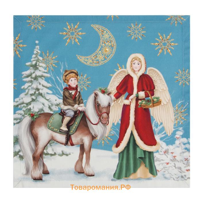 Новый год. Новогодний набор салфеток  Christmas time, 40х40см 4 шт