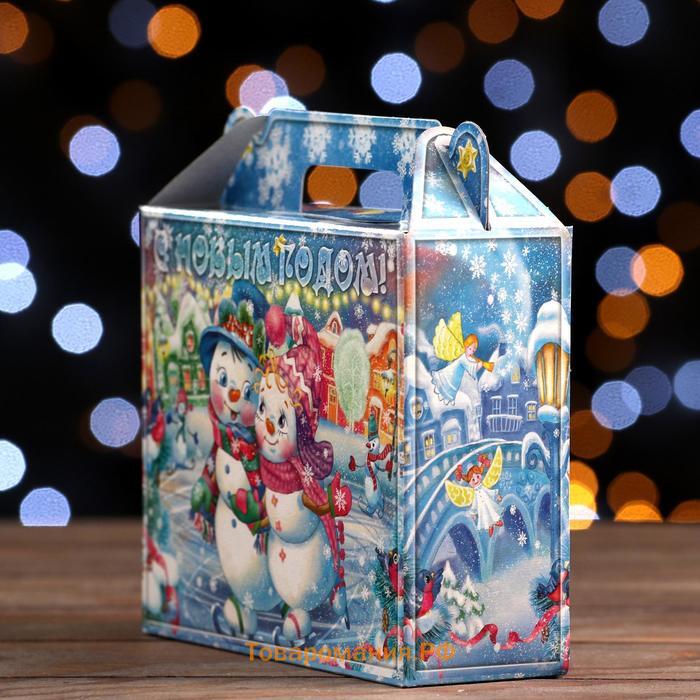 Подарочная коробка "Зимняя Фантазия", 17,3 х 6,5 х 15 см