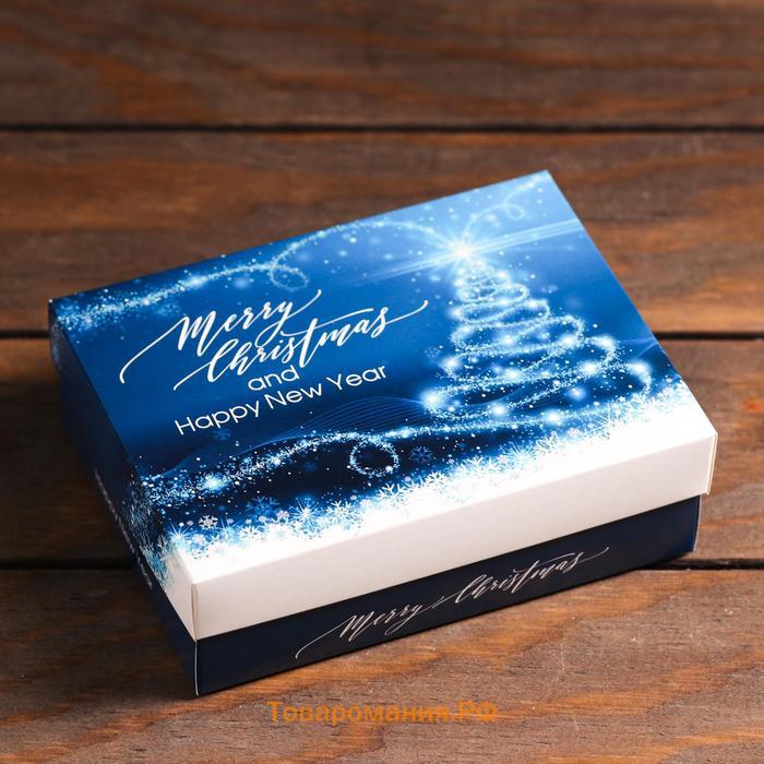 Подарочная коробка сборная "Рождественское волшебство", 16,5 х 12,5 х 5,2 см