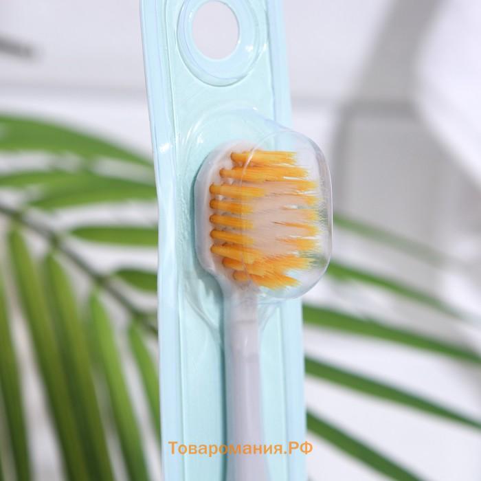 Зубная щетка с широкой чистящей головкой и супертонкими щетинкам, японский стиль