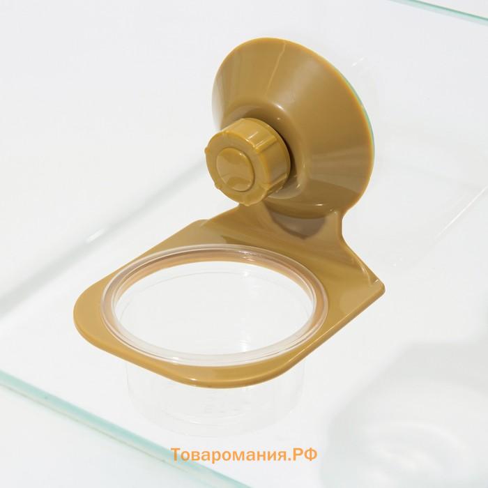 Кормушка NomoyPet для террариума на присосках, 7,5 х 11 см