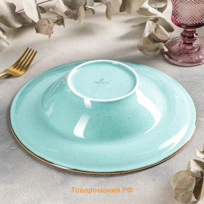 Тарелка для пасты Turquoise, 500 мл, d=25 см, цвет бирюзовый