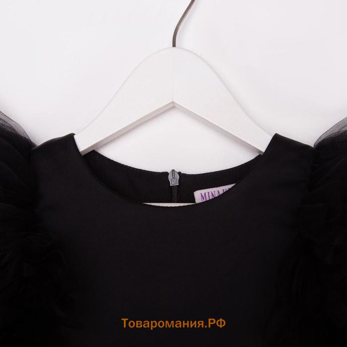 Новый год. Платье нарядное детское MINAKU: PartyDress цвет черный, рост 134