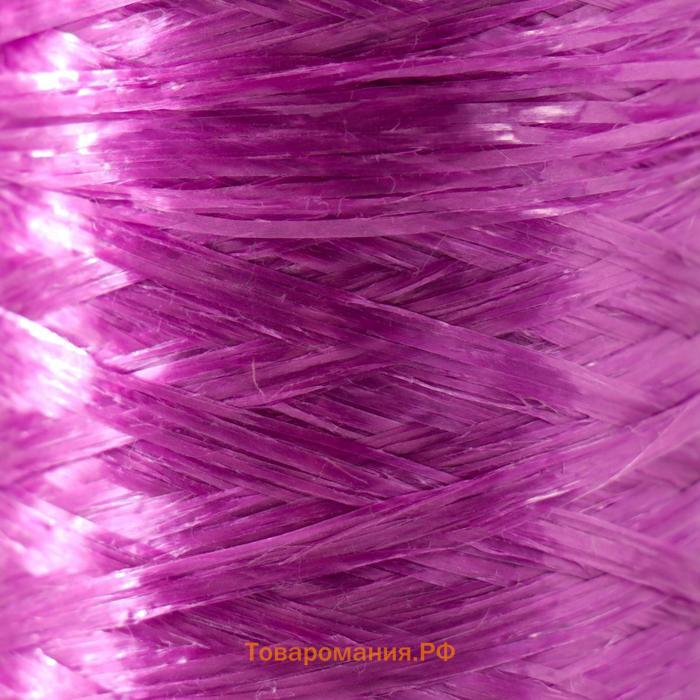Пряжа "Для вязания мочалок" 100% полипропилен 400м/100±10 гр в форме цилиндра (баклажан)