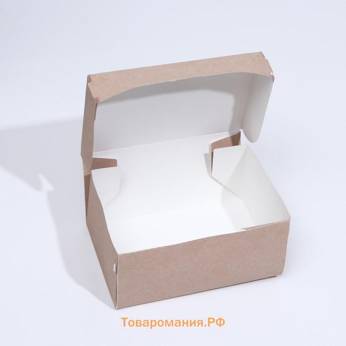 Упаковка для продуктов, крафт, 15 х 10 х 8,5 см