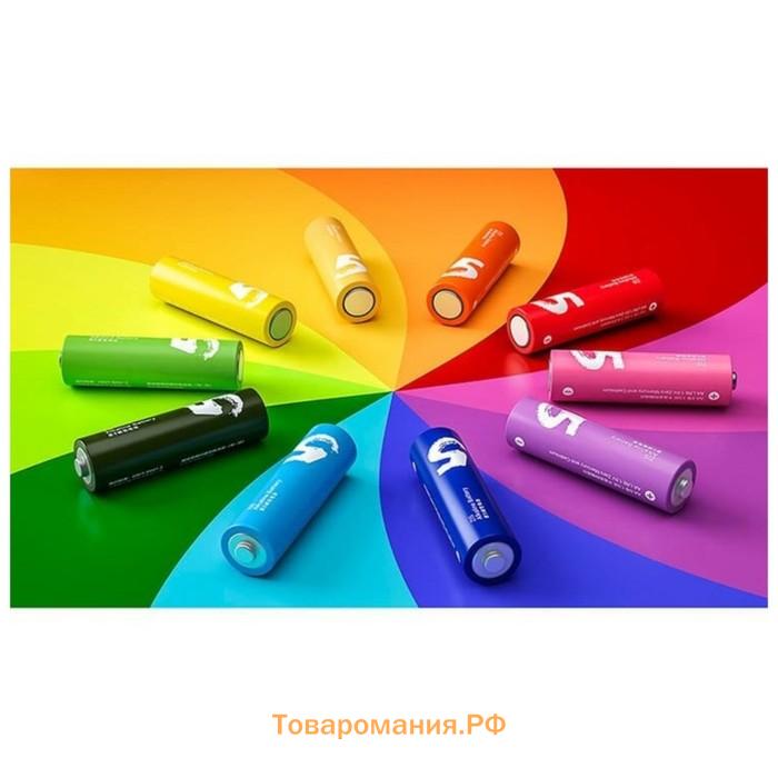 Батарейка алкалиновая Xiaomi ZMI Rainbow Zi5, AA, LR6-10BOX, 1.5 В, 10 шт.