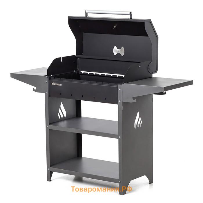 Мангал Family Standart BBQ FSB2000, 133.2×44.1×96.6 см, 2 мм, крышка, боковые полки