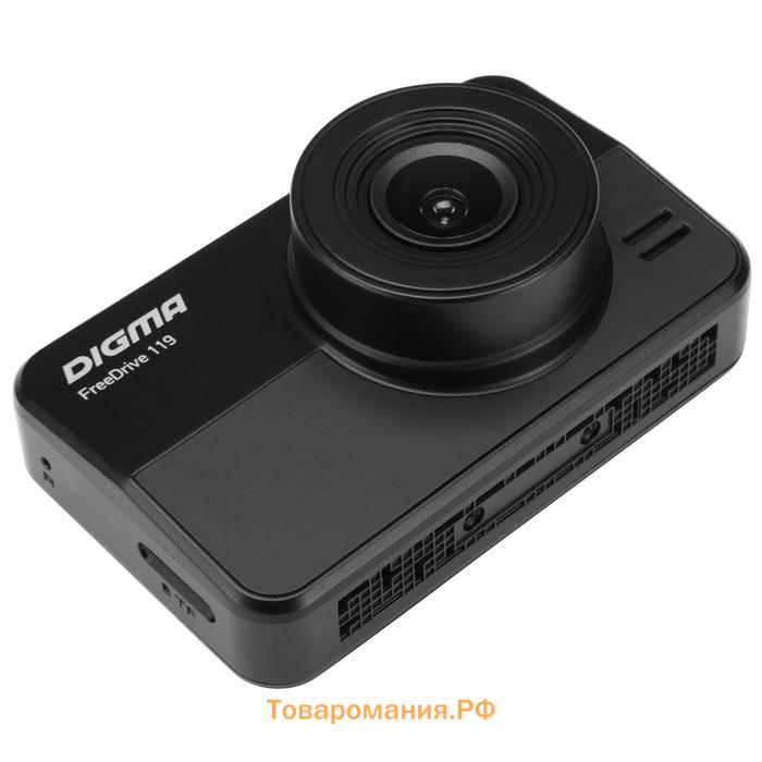 Видеорегистратор Digma FreeDrive 119, дисплей IPS 2,2" 1920x1080, угол 140°