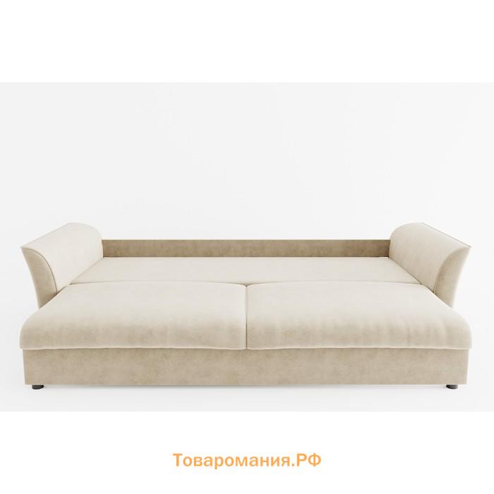 Прямой диван «Барселона 1», механизм пантограф, велюр, цвет селфи 01 / селфи 03