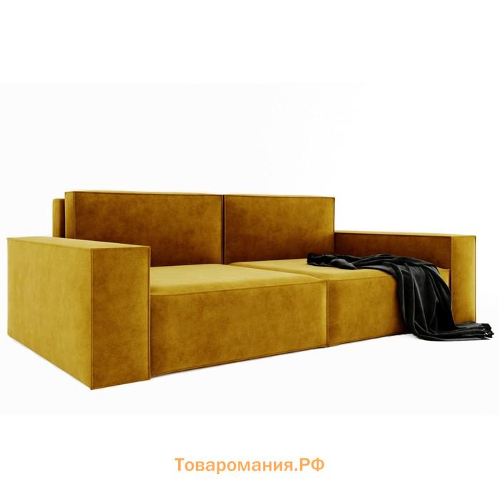 Прямой диван «Хилтон 1», механизм выкатной, велюр, цвет селфи 08