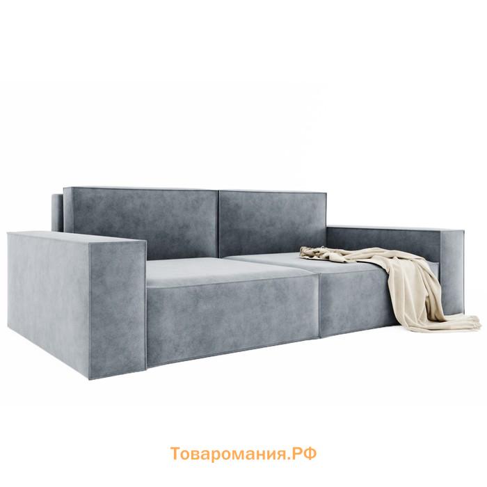 Прямой диван «Хилтон 1», механизм выкатной, велюр, цвет селфи 15