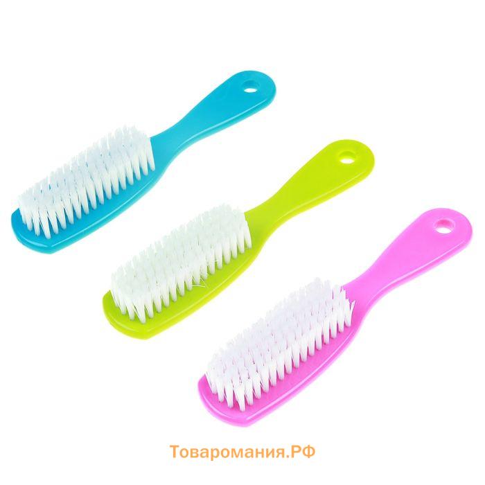 Щётка для овощей и фруктов с ручкой , 17×3,3×2 см, цвет МИКС