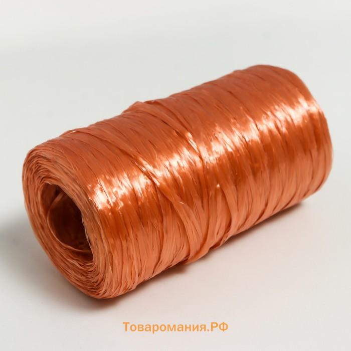 Пряжа "Для вязания мочалок" 100% полипропилен 300м/75±10 гр в форме цилиндра (бронза)