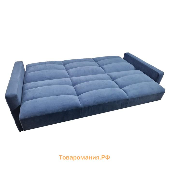 Прямой диван «Прайм 9», книжка, независимый пружинный блок, велюр, цвет selfie dusty blue