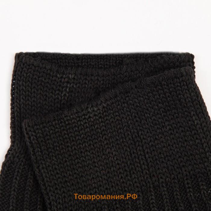 Носки мужские с махровым следом, цвет чёрный, размер 29