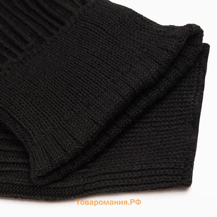 Носки мужские с махровым следом, цвет чёрный, размер 29