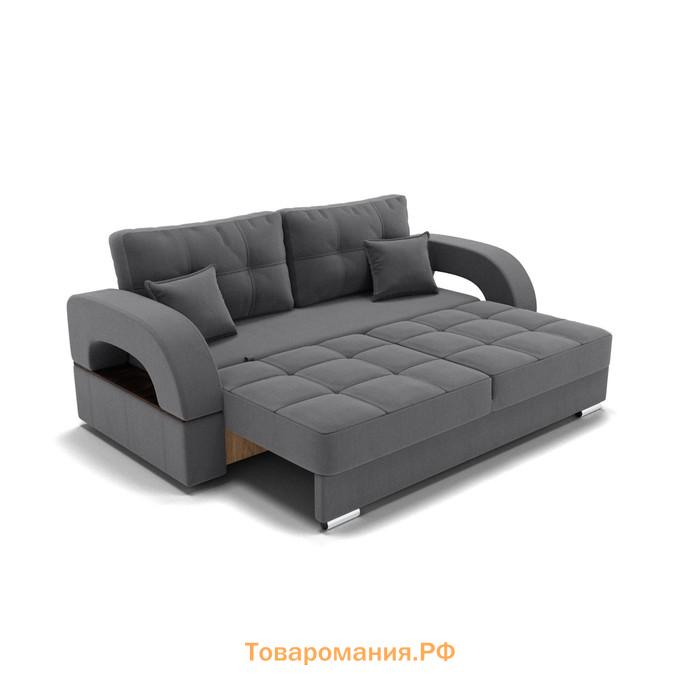 Прямой диван «Элита 1», механизм пантограф, велюр, цвет селфи 07