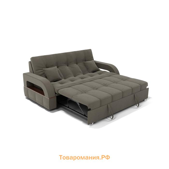 Прямой диван «Майами 1», механизм венеция, велюр, цвет селфи 03 / подушки 03