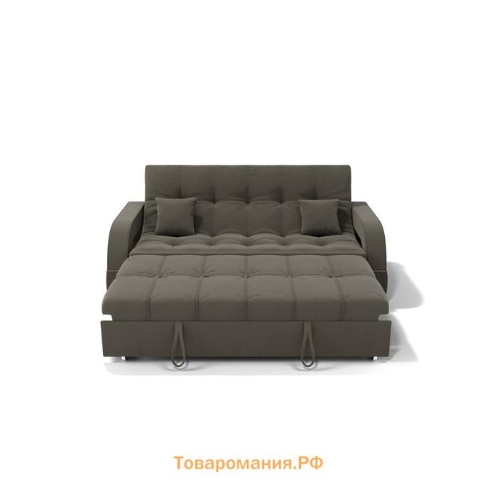Прямой диван «Майами 1», механизм венеция, велюр, цвет селфи 03 / подушки 03